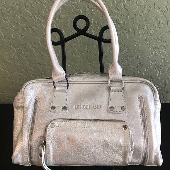 longchamp silver bag